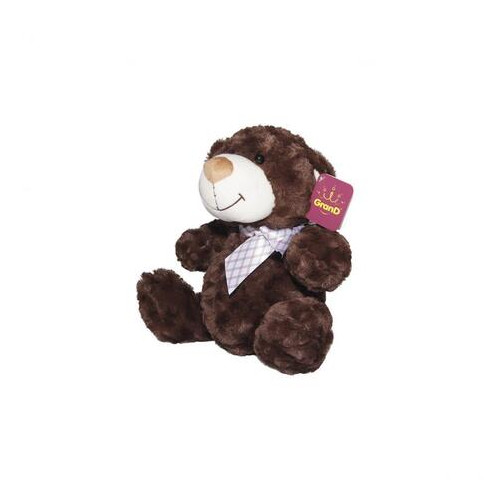 М'яка іграшка Grand Ведмідь із бантом 25 cm Коричневий (2502GMB) фото №2