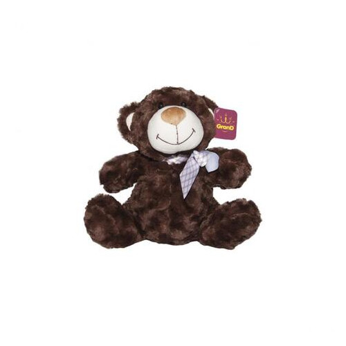 М'яка іграшка Grand Ведмідь із бантом 25 cm Коричневий (2502GMB) фото №1