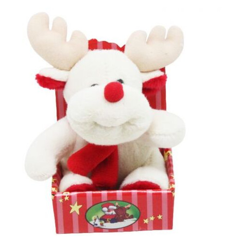 М'яка іграшка Новорічний олень білий (MC1570) фото №1