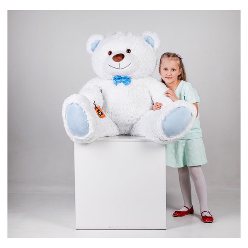 Велика м'яка іграшка ведмедик Yarokuz Біллі 150 см Білий фото №2