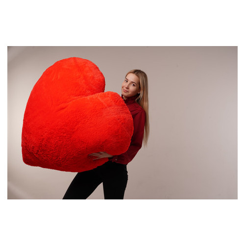 М'яка іграшка Yarokuz подушка Серце 150 см Червона фото №2