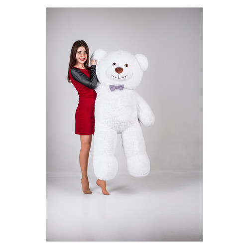 Великий плюшевий ведмідь Yarokuz Джеральд 165 см Білий фото №4