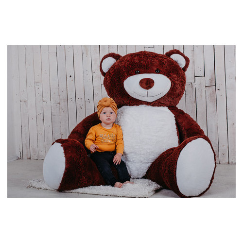 Великий плюшевий ведмедик Yarokuz Річард 200 см Шоколадний фото №5