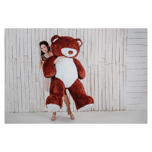Великий плюшевий ведмедик Yarokuz Річард 200 см Шоколадний фото №6