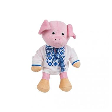 Мягкая игрушка Тигрес Cвинка-мальчик в вышиванке, 25 см ( Синяя ) (СВ-0021) фото №1