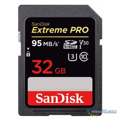 Карта пам'яті Sandisk Extreme Pro 32GB SDHC V30 UHS-I U3 4K (SDSDXXG-032G-GN4IN) фото №1