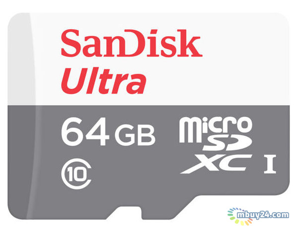 Карта памяти Sandisk microSDXC 64GB Ultra Class 10 UHS-I (SDSQUNB-064G-GN3MA) фото №1