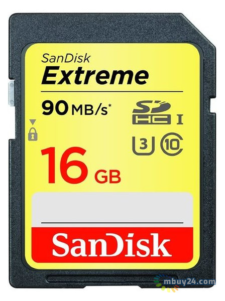 Карта памяти Sandisk Extreme SDHC 16GB Class 10 UHS-I (SDSDXNE-016G-GNCIN) фото №1