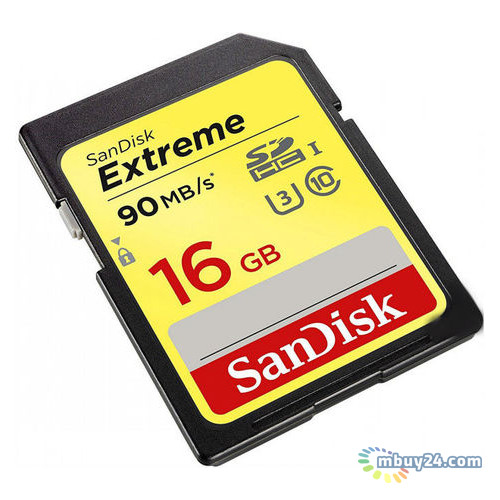 Карта памяти Sandisk Extreme SDHC 16GB Class 10 UHS-I (SDSDXNE-016G-GNCIN) фото №2