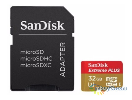 Карта пам'яті SanDisk 32GB microSDHC V30 A1 UHS-I U3 R100/W90MB/s 4K Extreme Pro SD (SDSQXCG-032G-GN6MA) фото №3