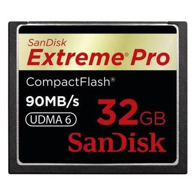 Карта пам'яті Sandisk 32Gb Compact Flash eXtreme Pro (SDCFXP-032G-X46 / SDCFXPS-032G-X46) фото №1