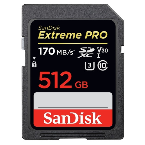Карта пам'яті SanDisk 512GB SDXC C10 UHS-I U3 R170/W90MB/s Extreme Pro (SDSDXXY-512G-GN4IN) фото №1
