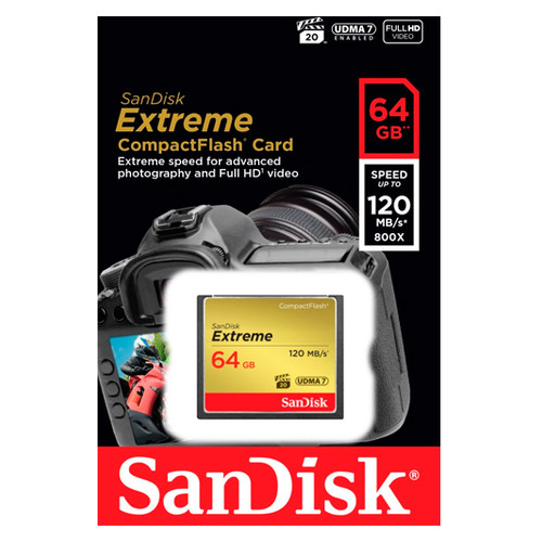 Карта пам'яті Sandisk 64 Gb Compact Flash Extreme (SDCFXSB-064G-G46) (WY36dnd-154841) фото №2