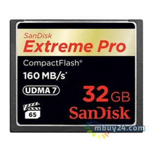 Карта пам'яті Sandisk Compact Flash 32GB eXtreme Pro 160MB/s (SDCFXPS-032G-X46) фото №1
