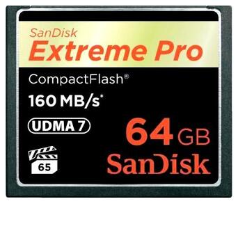 Карта пам'яті Sandisk Compact Flash 64GB eXtreme Pro 160MB/s (SDCFXPS-064G-X46) фото №1