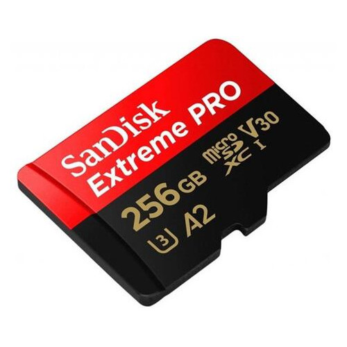 Карта памяти Sandisk 256GB microSDXC class 10 V30 UHS-I U3 Extreme Pro (SDSQXCZ-256G-GN6MA) фото №2