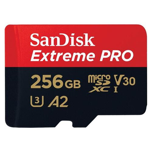 Карта памяти Sandisk 256GB microSDXC class 10 V30 UHS-I U3 Extreme Pro (SDSQXCZ-256G-GN6MA) фото №3