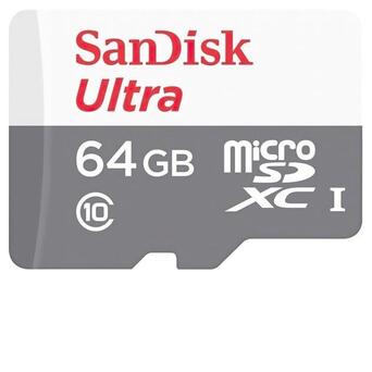 Карта пам'яті Sandisk 64GB microSD class 10 Ultra Light (SDSQUNR-064G-GN3MA) фото №1