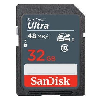 Карта пам'яті Sandisk 32GB SDHC class 10 UHS-I Ultra Lite (SDSDUNR-032G-GN3IN) фото №1