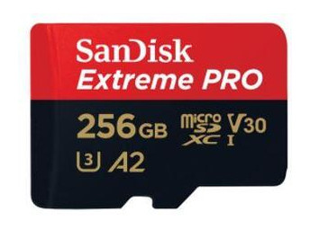 Карта памяти Sandisk 256GB microSDXC C10 UHS-I U3 R170/W90MB/s Extreme Pro V30 + SD (JN63SDSQXCZ-256G-GN6MA) фото №1