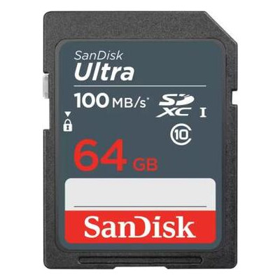 Карта пам'яті Sandisk 64GB SDXC class 10 UHS-1 (SDSDUNR-064G-GN3IN) фото №1