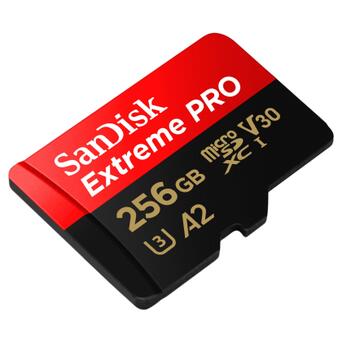 Карта пам'яті microSD 256GB SanDisk C10 UHS-I U3 R200/W140MB/s Extreme Pro V30 SD (SDSQXCD-256G-GN6MA) фото №3