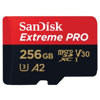 Карта пам'яті microSD 256GB SanDisk C10 UHS-I U3 R200/W140MB/s Extreme Pro V30 SD (SDSQXCD-256G-GN6MA) фото №2