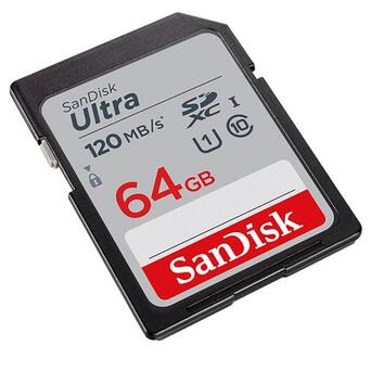 Карта пам'яті SanDisk SD 64GB C10 UHS-I R140MB/s Ultra (SDSDUNB-064G-GN6IN) фото №2