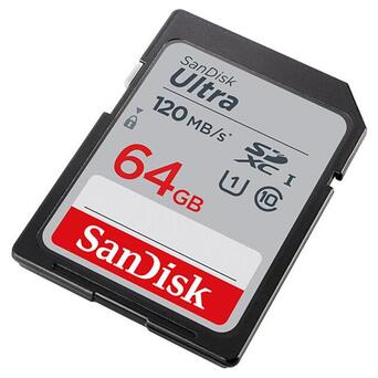 Карта пам'яті SanDisk SD 64GB C10 UHS-I R140MB/s Ultra (SDSDUNB-064G-GN6IN) фото №3