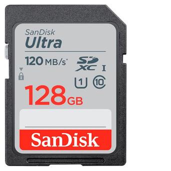 Карта пам'яті SanDisk SD 128GB C10 UHS-I R140MB/s Ultra (SDSDUNB-128G-GN6IN) фото №1