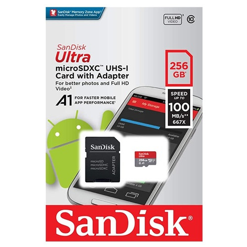 Карта пам'яті SanDisk SDXC Ultra 256GB Class 10 UHS-I V10 A1 до 90 МБ/с (SDSQUAC-256G-GN6MN) фото №2