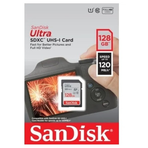 Карта пам'яті SanDisk Ultra SDXC 128 GB Class 10 UHS-I V10 A1 до 90 МБ/с 140 Мб/с (SDSQUAB-128G-GN6MN) фото №2