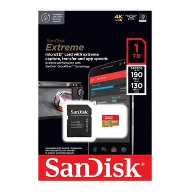Карта пам'яті SanDisk 1TB microSDXC UHS-I U3 V30 A2 Extreme (SDSQXAV-1T00-GN6MA) фото №1