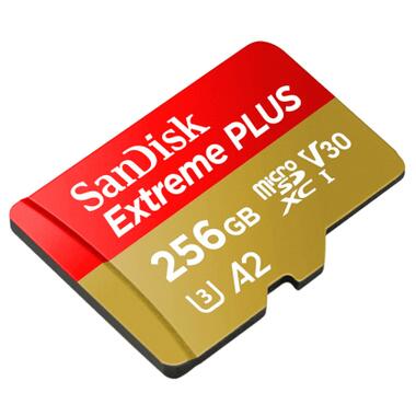 Карта пам'яті SanDisk 256GB microSD class 10 V30 Extreme PLUS (SDSQXBD-256G-GN6MA) фото №3