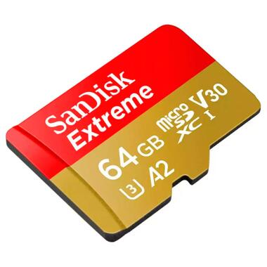 Карта пам'яті SanDisk 64GB microSD class 10 UHS-I Extreme For Action Cams and Dro (SDSQXAH-064G-GN6AA) фото №4