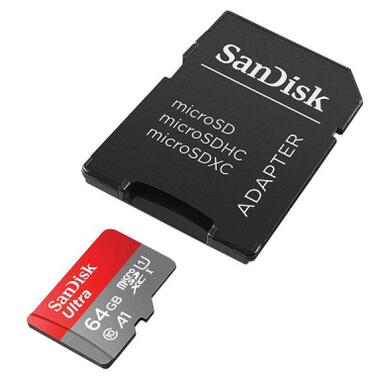 Карта пам'яті SanDisk 64GB microSD class 10 UHS-I Ultra (SDSQUAB-064G-GN6MA) фото №2