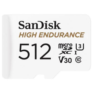 Карта памяти SanDisk 512GB microSDXC High Endurance UHS-I U3 V30 + SD adapter (SDSQQNR-512G-GN6IA) фото №2