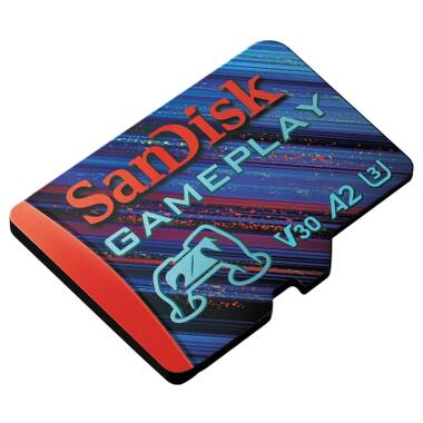 Карта памяти SanDisk 128GB microSD class 10 UHS-I U3 V30 A2 GamePlay (SDSQXAA-128G-GN6XN) фото №2