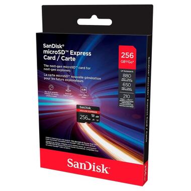 Карта памяти SanDisk 256GB microSDXC class 10 UHS-I U3 A1 Express (SDSQXFN-256G-GN4NN) фото №2