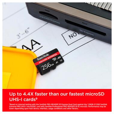 Карта памяти SanDisk 256GB microSDXC class 10 UHS-I U3 A1 Express (SDSQXFN-256G-GN4NN) фото №4