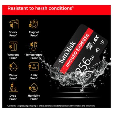 Карта памяти SanDisk 256GB microSDXC class 10 UHS-I U3 A1 Express (SDSQXFN-256G-GN4NN) фото №6