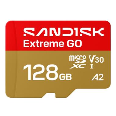 Карта памяти SanDisk 128GB microSDXC class 10 UHS-I Extreme GO (SDSQXGN-128G-GN6MN) фото №1