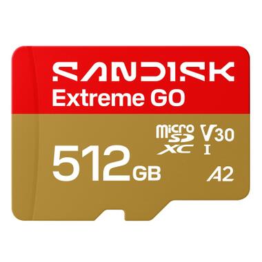 Карта памяти SanDisk 512GB microSDXC class 10 UHS-I Extreme GO (SDSQXGN-512G-GN6MN) фото №1