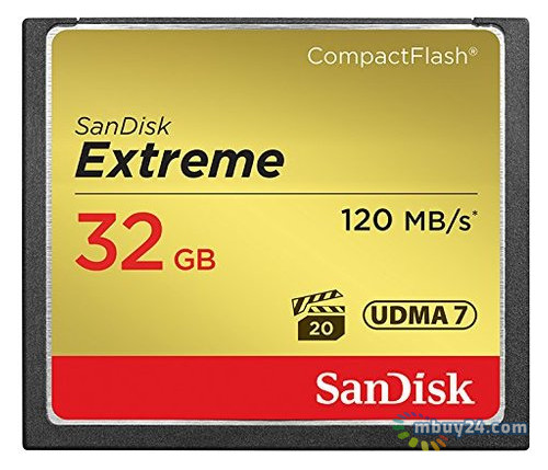 Карта пам'яті Sandisk CF 32GB Extreme (SDCFXSB-032G-G46) фото №1