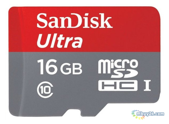 Карта памяти Sandisk Ultra SDHC 16GB Class 10 UHS-I 80MB/s (SDSDUNC-016G-GN6IN) фото №1