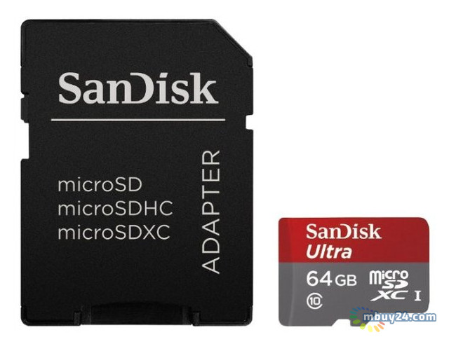 Карта памяти Sandisk Ultra SDXC 64GB Class 10 UHS-I 48MB/s (SDSDUNB-064G-GN3IN) фото №2