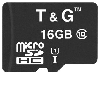 Карта пам'яті micro SDHC (UHS-1) T&G 16GB class 10 (без адаптерів) TG-16GBSD10U1-00 фото №1