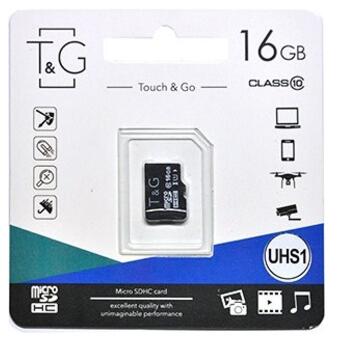 Карта пам'яті T&G MicroSDHC 16GB UHS-I Class 10 (TG-16GBSD10U1-00) фото №1