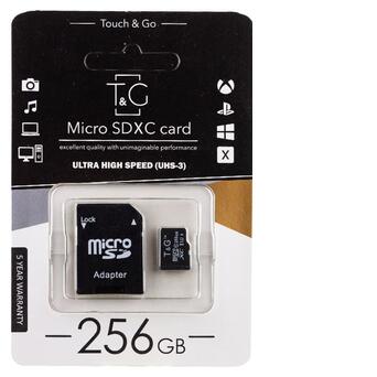 Карта пам'яті T&G microSDXC (UHS-3) 256 GB class 10 (з адаптером) Чорний фото №5