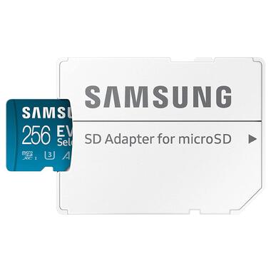 Карта памяти microSDXC (UHS-І U3) Samsung EVO Select 256Gb class 10 A2 V30 (R130MB/s W30MB/s) (adapter SD) (MB-ME256KA/EU) фото №7
